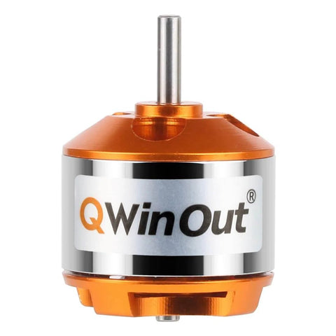 Front view of orange A2212 1000KV Brushless Outrunner Motor 13T With 3.5mm Male Banana Bullet Connectors for RC Hobbyists