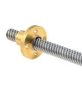 Stainless Steel Trapezoidal Lead Screw With Brass Nut For Your 3D Printer T8 Thread 8mm Diameter 1mm Lead Adjustable Length From 80mm To 600mm