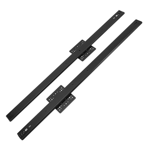 Beefy Heavy Duty Drawer Slides, 2-Section Ball Bearing Runners For Wall Cabinets, 26 Inch Length, 650mm, 20kg Load Capacity, Easy Side Mount Install, Smooth Quiet Operation, Durable Metal Slides, black side-mounted pair