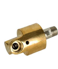 High Pressure 360 Degree Rotary Joint for CNC Cooling Systems, 1 Inch Brass Swivel Coupling with Left Thread, Water Air Oil Universal Rotation Union DN25 HD25 Compatible, Heavy Duty Brass Construction for Lathes and Machining Centers on white