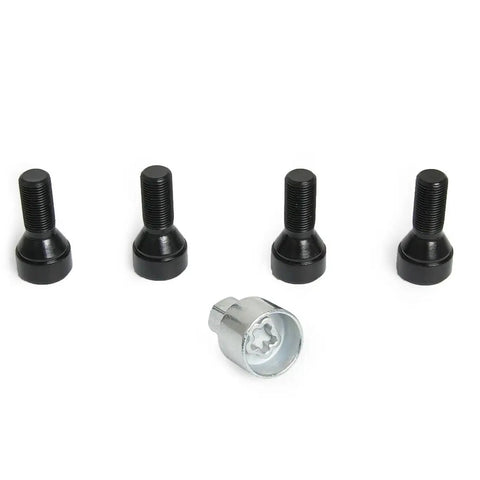 Heavy Duty Wheel Studs Locks Bolts Kit Replacement Fits F22 F87 Models From 2013 To 2018 Secure Anti Theft Stainless Steel Security Hardware For Quick Install And Reliable Performance On The Road, black wheel bolts and silver lock nut