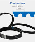 Beefy Closed Loop Timing Belt For Linear Motion, Low Noise Non Slip, Elastic Shock Absorption, Durable Materials, Long Life, 336 15