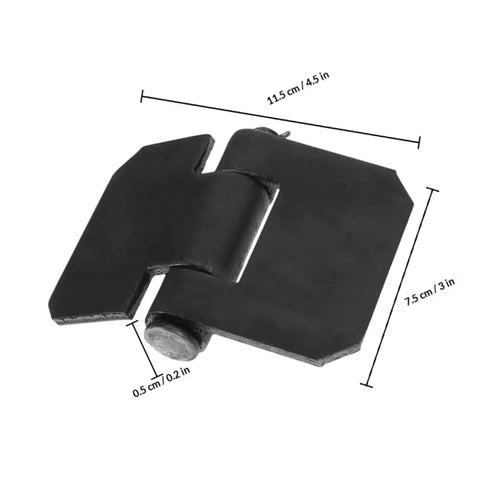 Heavy Duty Weld On Butt Steel Door Hinges With Greaseable Removable Axle For Long Lasting Performance, thickened metal dimensions