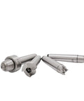 Mt One Wood Lathe Live Center Drive Spur And Cup Dead Center Four Piece Set With Spare Tips, heavy duty steel, precision points.