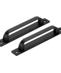 2 Pcs Barn Door Handle Set Black Aluminum Alloy 7.09 Inch Door Pull Handles For Cabinets Closets Garages Sheds Sliding Doors Patio Gates