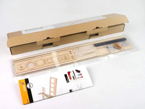 Beginner Friendly Balsa Wood RC Airplane Kit With 580mm Wingspan Laser Cut Unassembled Flying Model box and components