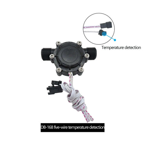 Hydro Shower Head Generator 1W Micro Turbine With Temp Sensor Water Powered Charger components displayed