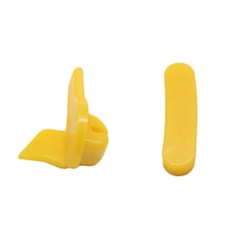 Nylon Tire Changer Inserts Kit for Duck Head Mount Demount Tools, Rim Edge Protection Guards, yellow nylon pieces close-up