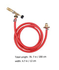 Premium Replaceable Propane Torch For Welding And Brazing With Self Ignition Lock, Ergonomic Brass Gas Flamer Kit with red hose.