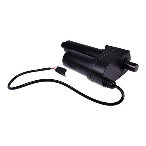 Heavy Duty Replacement Linear Actuator Kit For Serco Dock Levelers 24V V250 V450 Restraint Mounting Plate 341008 black actuator with a connector.