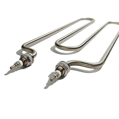Heavy Duty SS304 Electric Air Heating Element Featuring 16Mm M16 Thread And 448Mm Length This 3Kw Immersion Resistance Heater with curved rods.
