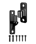 4 Pack Outdoor Gate Hinges Stainless Steel Heavy Duty For Farm Garden Wood Gates Easy Install DIY Friendly With Screws Included Weather Resistant Durable Everyday Use On Barn Doors Sheds And Garage Doors. Black stainless steel hinge with screws for outdoor use.