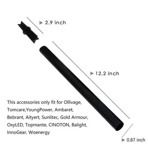 Pole Extension And Joint Kit For Solar Flame Torches Make Tiki Torches Taller With A 12 Inch Extension 4 Pack ABS Plastic