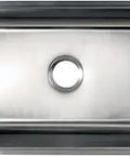 Gourmetier Undermount Single Bowl Kitchen Sink 30x18x10 Inches, 18 Gauge Brushed Stainless Steel, top view showing brushed finish