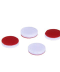 Solid Build 8Mm Screw Thread Hplc Vial Caps With Red Ptfec White Silicone Septa Deliver A No Hassle Leakproof Seal For 1 5 To 2 Ml Glass Autosampler Vials 100 Count Ready To Roll, red and white septa sample caps.