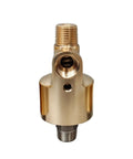 Built Tough High Speed Rotary Union For Cooling Water And High Temperature Swivel Joint With Right Hand Thread HS-G40-20, Brass Connectors, Dual Inlet Outlet, Lightweight Durable Connector For Rotating Machinery front view brass rotary union DN20