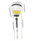 Built Tough Air Stucco Texture Hopper Sprayer with measurements showing aluminum design and ergonomic handle for easy use.