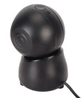 Black desktop barcode scanner with global shutter and big window LED indicator, ideal for retail market bank or store environments.