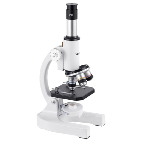 Kids And Adults Microscope With 40X To 2000X Magnification, Professional Compound Microscope With LED Illumination, side view