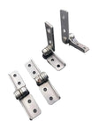304 Stainless Steel Adjustable Torque Hinge For Equipment Positioning Industrial Pivot Heavy Duty Furniture Hinge 0.4 To 2.5 Torque Range Pro Grade DIY Woodworking A14, showing multiple hinges in different positions