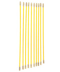 10 Pack 4mm Fiberglass Fish Tape Pull Push Wire Kit With Brass Connectors For Snaking Through Tight Walls Attics Crawl Spaces And Ceilings Easily, rods