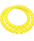 Yellow Durable Spiral Cable Management Sleeve For Home And Office Use, Easy Wrap Wire Protector Tube, 10mm diameter, flexible and neat solution.
