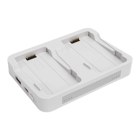 Dual Battery Charger Hub For Flip Drone 60W Fast Charging Station with dual-port adapter in white compact design