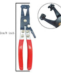 Built Tough Hose Clamp Pliers Auto Repair Tool With Swivel Jaw, 8 inch, red handles, for ring type or flat band clamps