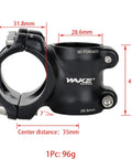 Lightweight 31.8mm Clamp MTB Stem 35mm Length 7 Degree Short Handlebar Stem For Mountain Road BMX And Fixie Bikes CNC Machined 6061 T6 Aluminum Alloy 96g Hollow Design