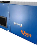 Heavy Duty Ceiling Mounted Air Cleaner Delivering 3000 Cfm Airflow Powered By A Rugged 3/4 Horsepower Motor side view with filter.