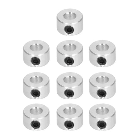 Heavy Duty 20 Pack 6mm Carbon Steel Shaft Collars Setscrew Design Crafted Tough Enough For Robotics And Machinery Zinc Plated Finish Prevents Rust From Eating Metal While Giving Axial Radial Stability On Your Drive Shafts, 6mm collars shown
