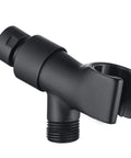 All Metal Shower Head Holder Mount For Handheld Showers Rugged Heavy Duty Solid Brass Ball Joint 360 Degree Swivel Nozzle bracket matte black