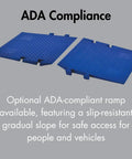ADA-compliant blue ramp panels for the Drive-Over Cable Protector One Channel With Drop-In Design for 2.25 Inch Lines