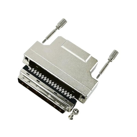 68Pin SCSI HPDB Straight Male Connector For Solder Termination, Industrial Grade Data Transmission, Easy Install Plug, Heavy-Duty Computer Hardware Connector For Reliable IT And OEM Gear, metal connector with screws
