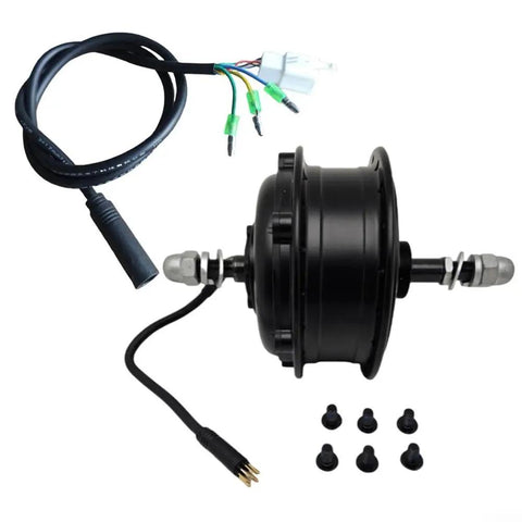 Electric Bike Hub Motor 36V 250W And 48V 350W Brushless Rear Wheel Drive, 9 Pin Connector, 135mm Split Gear, cable