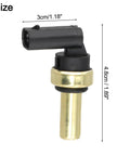 Factory Fit Engine Coolant Temperature Sensor 12641073 for GM Platforms, black and gold, measures 3cm x 4.8cm.