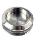 Heavy Duty Stainless Steel Glass Sliding Barn Door Hardware Kit For 8 Foot Doors brushed finish knob close-up