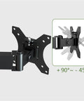 Dual Monitor Arm Mount With Smooth As Butter Articulation Full Extension Swivel Tilt Rotation height adjustable steel joint for 17-32 inch screens