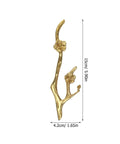 Chic Vintage Brass Flower Drawer Pulls Bring Rustic Charm to Kitchen Cupboards, 15cm height, twig design for cabinets.