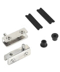 Stainless Steel Glass Door Hinges No Drill Black Pivot Hinge Set Of 2 For 5 To 6mm Thick Doors Easy Install Heavy Duty Pivot Design