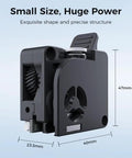 K2 Plus Extruder Kit With Dual Gears For Smooth Feeding Built In Filament Break Sensor Beefed Up High Torque Extrusion Up To 80N Ultra Compact 47x40x23.5mm Design Fits K2, K2 Plus And K2 Pro 3D Printers, black 47x40x23.5mm