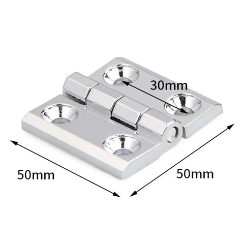 Beefy Butt Hinge For Distribution Box And Electrical Cabinet Doors Built Tough Zinc Alloy Silver Industrial Grade Door Hinge 60X60MM