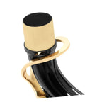 Close-up of Curved Metal Neck Replacement For Alto Saxophone With Cork Sheet Black Nickel Plated Bend Neck Repair Kit