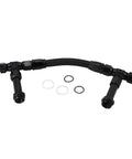 Premium Dual Inlet Fuel Line Kit With 8 An Male Flare Thread And 7/8" Size Built For Holley 4150 Carburetors Super Tough Black Finish That Nails The Look Plus Easy Swap Install For Your Ride, black braided fuel line kit with fittings