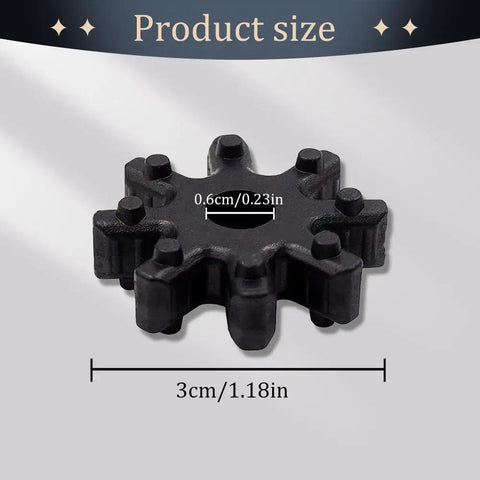 Heavy Duty Top Shelf Flexible Steering Coupler Pair Replacement 563152K000FFF drop straight into Kia Sonata Elantra Santa Fe, black rubber part, 3cm.
