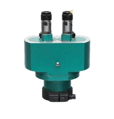 Heavy Hitter Dual Spindle Bench Drill Press featuring tight multi axis controls, dual spindle manual aluminum design for precise tapping.