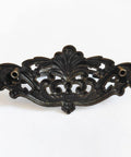 Front view of a 4 Pack Vintage Style Bail Drawer Pull in dark antique bronze for cabinets and dressers, zinc alloy, 3 inch center to center.