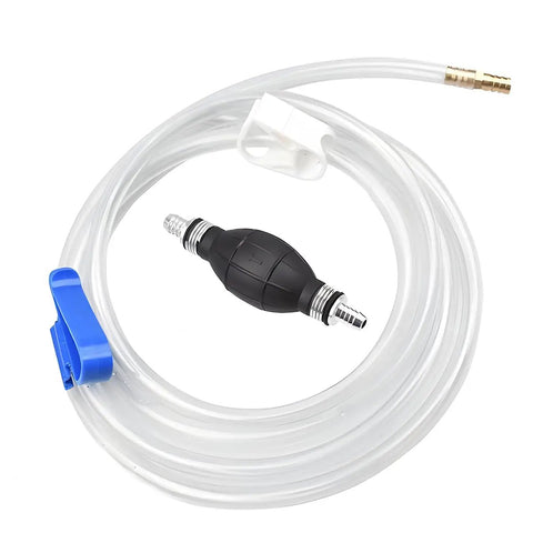 Hand Fuel Siphon Pump For Fast Transfer No Spill Easy Pour High Flow Manual Siphon With 2 Durable PVC Hoses and copper connector