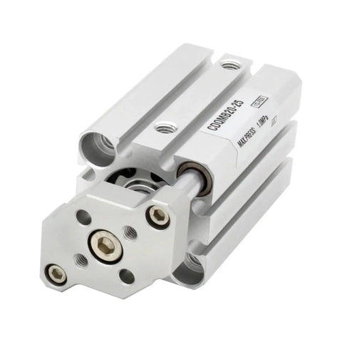 Compact Guide Rod Air Cylinder And Pneumatic Actuator with aluminum body and steel rod for heavy duty clamping tasks.