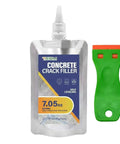 Heavy Duty Concrete Crack Filler With Tight Base Seal, No Sweat Damp Zone Masonry Compound with applicator tool.